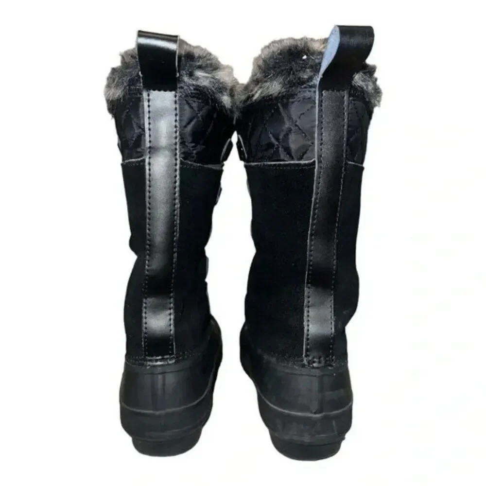 Khombu Women's Colby Tall Pac Boots Winter Snow Duck Waterproof Insulated 7M EUC